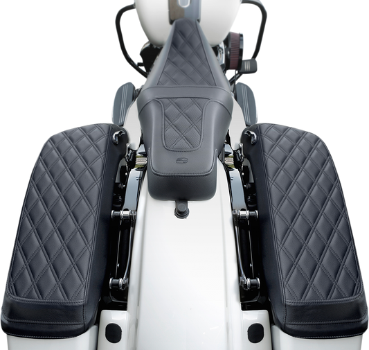 SADDLEMEN Saddlebag Cover - Lattice Stitch - Bagger L870-14-LS