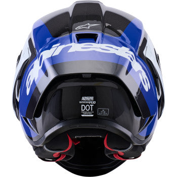 ALPINESTARS Supretech R10 Helmet - 22.06 - Arius - Gloss Black/White/Blue - Medium 8203926-1647-M