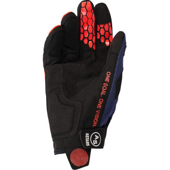 ALPINESTARS Pro-Dura Gloves - Navy/Hot Orange/White - XL 3560425-7162-XL