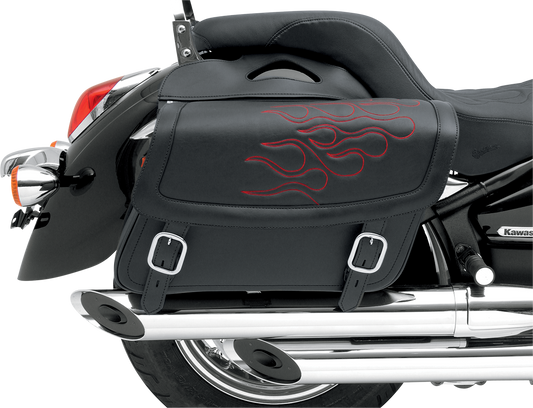 SADDLEMEN Flame Saddlebag - Red -Large X021-05-0412