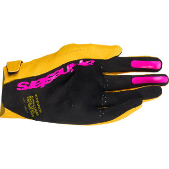 ALPINESTARS Supertech MX Gloves - Gold/Black/Fluo Pink - XL 3560526-5005-XL