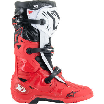 ALPINESTARS Tech 10 Enduro Boots - Bright Red/Black/White - US 7 2010025-3016-7