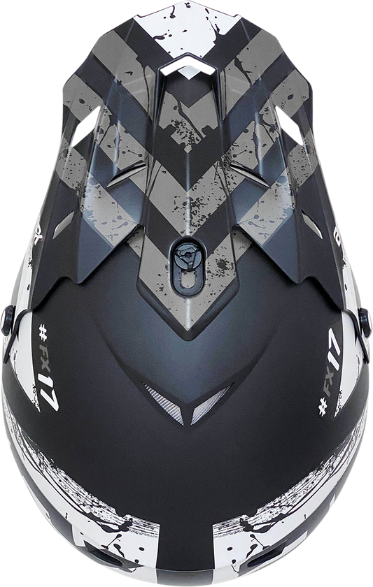 AFX FX-17Y Helmet - Attack - Matte Black/Silver - Small 0111-1399