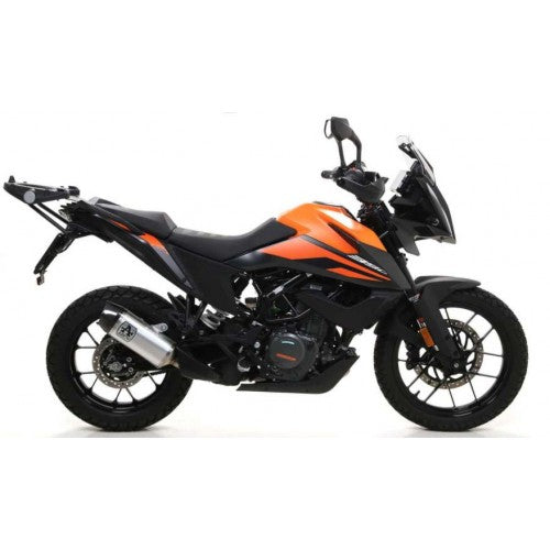 72627PK Arrow Indy Race Slip-on Exhaust, Titanium for KTM 390 Adventure 20-24