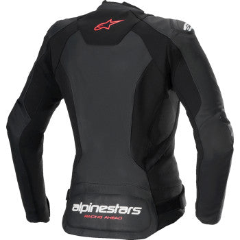 ALPINESTARS Stella Faster v3 Leather Jacket - Black/White Fluo/Coral - US 14 / EU 50 3113625-1781-50