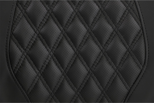 SADDLEMEN Tour-Pak Backrest Pad - RoadSofa - Lattice Stitched Seat - Black - FL '14-'23 814-07-TPACK-LS