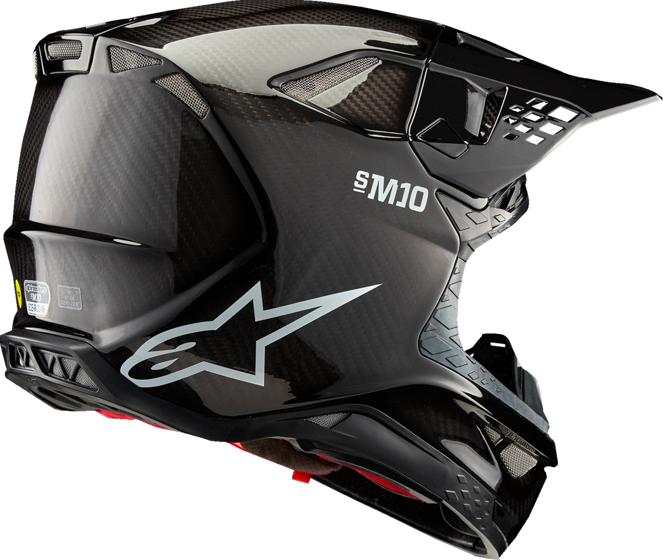 IN STOCK OPEN BOX ALPINESTARS Supertech M10 Helmet - Solid - MIPS® - Gloss Black Carbon - XL 8300323-1188-XL