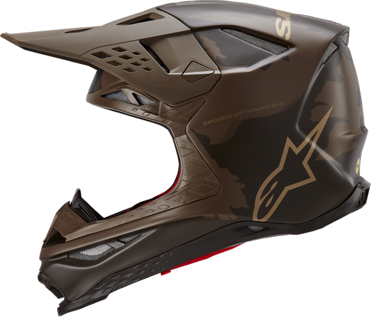 ALPINESTARS Supertech M10 Helmet - Squad - MIPS® - Dark Brown/Gold - Small 8302823-839-SM