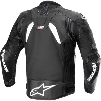 ALPINESTARS GP Plus R v4 Rideknit® Leather Jacket - Black/White - US 50 / EU 60 3100324-12-60