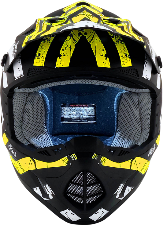 AFX FX-17 Helmet - Attack - Matte Black/Hi-Vis Yellow - 2XL 0110-7177