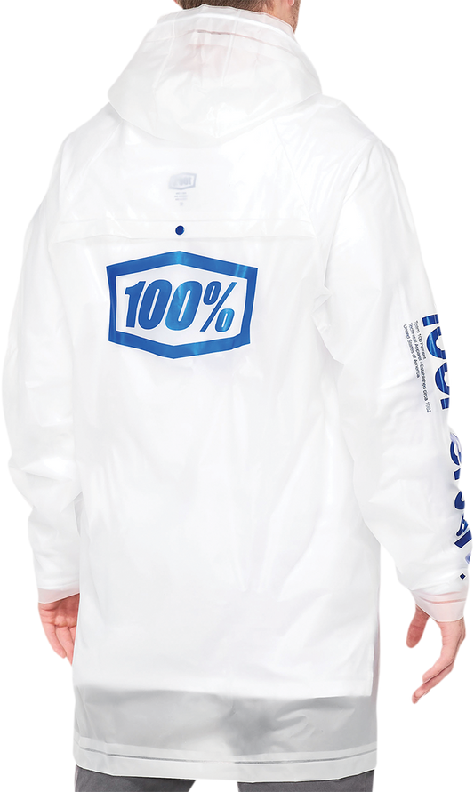 100% Torrent Raincoat - Clear - Small 20040-00010