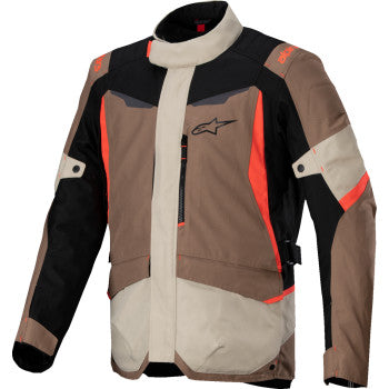 IN STOCK ALPINESTARS ST-1 WP Jacket - Dark Khaki/Sand/Black/Red Fluo - Medium 3200625-866-M