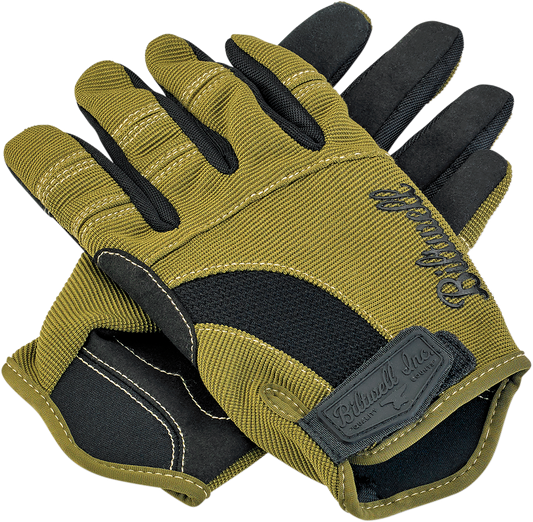 BILTWELL Moto Gloves - Olive/Black - 2XL 1501-0309-006