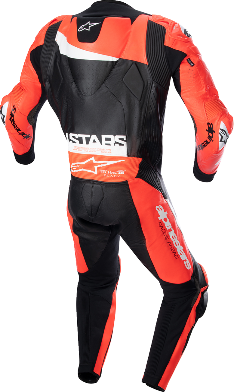 IN STOCK OPEN BOX ALPINESTARS GP Plus v4 Leather Suit - Black/Red Fluo/White - US 46 / EU 56 3150523132156