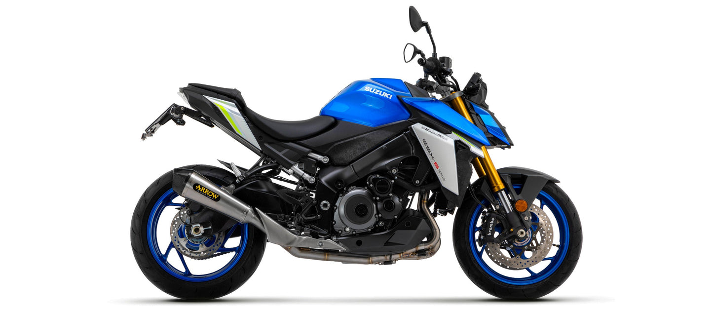 71938XKN Arrow X-Kone Slip-on Exhaust, Nichrome Dark for Suzuki GSX-S1000 2021- GX 2024
