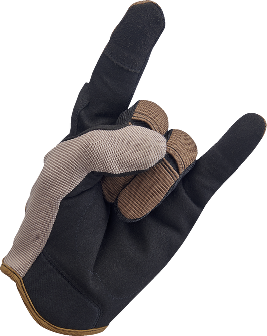 BILTWELL Moto Gloves - Coyote/Black - Large 1501-1301-004