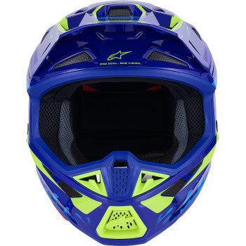 ALPINESTARS SM7 Helmet - Deed - Gloss Blue/Yellow Fluo - Small 8302426-7253-S