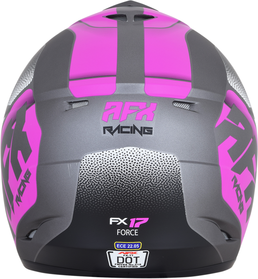 AFX FX-17 Helmet - Force - Frost Gray/Fuchsia - Large 0110-5211