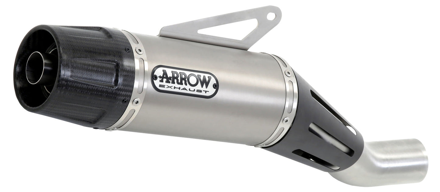 Arrow Yamaha Xsr 700 '16/Tracer 700 '16 Homol. Nichrom Dark Jet-Race Silencer With Carbon End Cap For Arrow Collectors 71843jrn