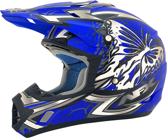 AFX FX-17Y Helmet - Butterfly - Matte Blue - Small 0111-1387