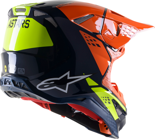 ALPINESTARS Supertech M8 Helmet - Factory - Blue/Orange/Yellow - XL 8302922-7445-XL