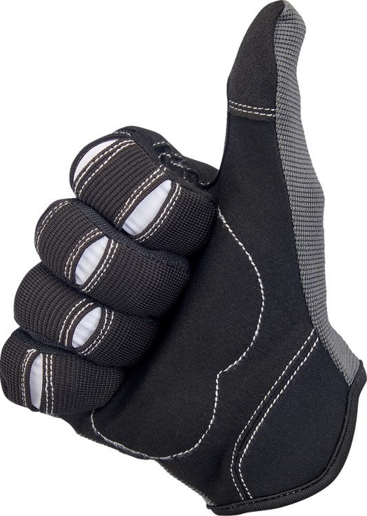 BILTWELL Moto Gloves - Gray/Black - Medium 1501-1101-003
