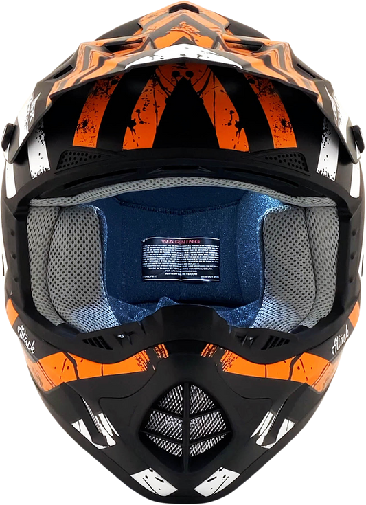 AFX FX-17Y Helmet - Attack - Matte Black/Orange - Small 0111-1405
