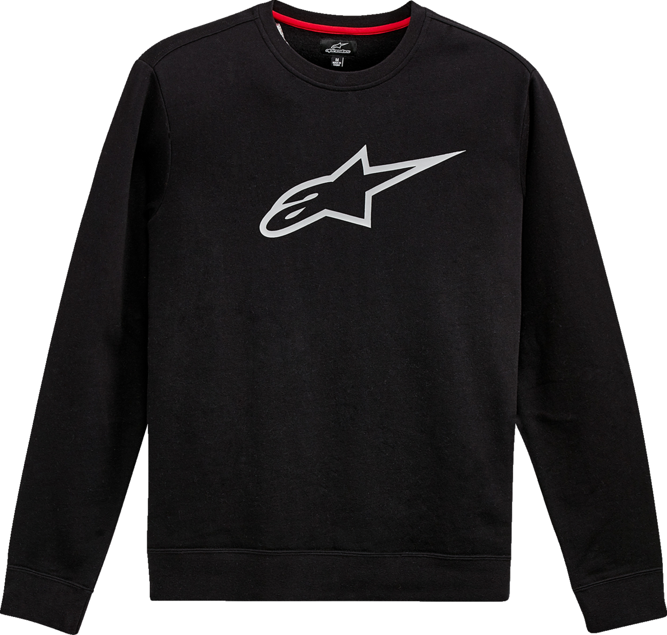 IN STOCK ALPINESTARS Ageless Crew Fleece - Black/Gray - Medium 1212513221011M