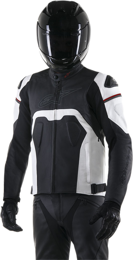 ALPINESTARS Core Leather Jacket - Black/White - US 40 / EU 50 3101316-12-50