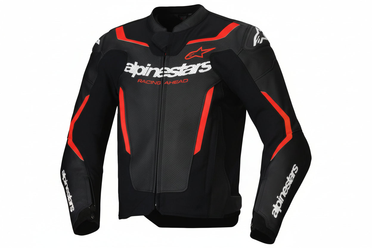 IN STOCK OPEN BOX ALPINESTARS Jacket Lthr Gp Force Air Flo Blk/Rd Fl 48 3100326-1030-48