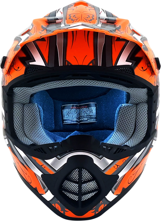 AFX FX-17Y Helmet - Butterfly - Matte Orange - Large 0111-1383