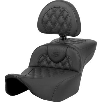 SADDLEMEN Roadsofa™ Extended Reach Seat - Lattice Stitch - with Backrest - FL 2023-2024 823-07-184BR