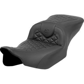 SADDLEMEN RoadSofa™ Tri Gripper Seat - Standard Reach - No Backrest - FLH/FLT '23-'24 823-07-21000