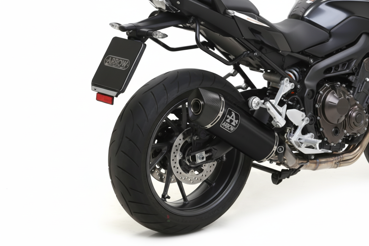 71925AKN Arrow Maxi Race-Tech Slip-on Exhaust, Aluminum Dark for BMW R1250R/RS 19-20