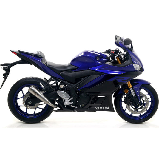Arrow Pro-Race Slip-on Exhaust Nichrome with Steel Cap Yamaha YZF-R3 2019-2025 71894PRI