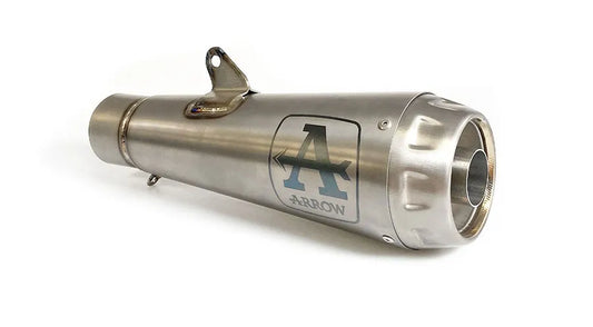 71205PR Arrow slip-on Pro-Race Exhaust, Stainless Steel Honda CB650F / CBR650F 14-18 Please note that this slip-on is designed to be installed with a header.