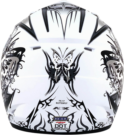 AFX FX-17Y Helmet - Butterfly - Matte White - Small 0111-1390
