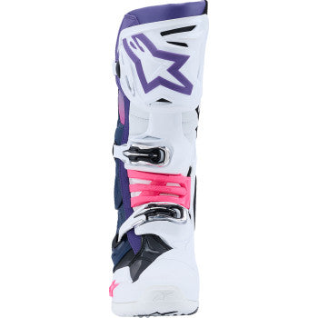 ALPINESTARS Tech 10 Boots - White/Violet/Navy/Pink Fluorescent - US 10 / EU 44.5 2010020-2780-10