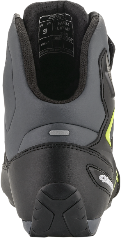 ALPINESTARS Faster-3 Drystar® Shoes - Black/Gray/Yellow - US 7.5 2540719175-7.5
