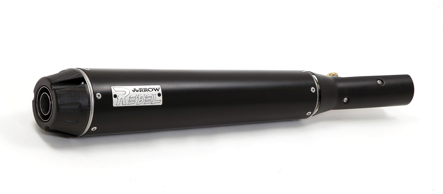 Arrow Honda Cmx 1100 Rebel '22 Homologated Nichrom Dark Silencer With Welded Link Pipe And Aluminum Endcap 74511rba