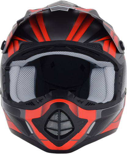 AFX FX-17 Helmet - Force - Frost Gray/Red - Medium 0110-5204