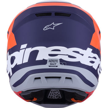 ALPINESTARS SM7 Helmet - Core - Matte Orange/Blue - XS 8301826-408-XS