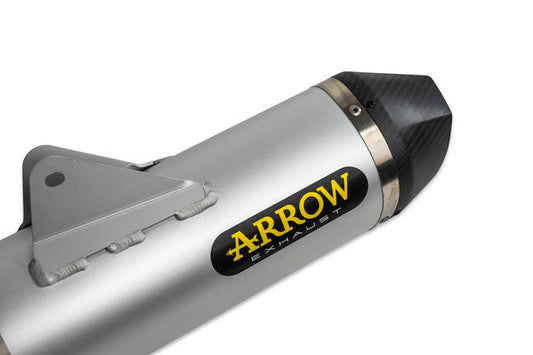72623pk Arrow Husqvarna 701 Enduro Supermoto 17-24 Homologated Titanium Race Tech Silencer With Carbon End Cap For Arrow Link Pipes 72623pk