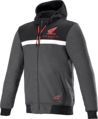 ALPINESTARS Honda Chrome Street Hoodie - Black/Gray/Red - Large 4201323-1908-L