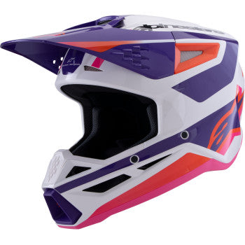 ALPINESTARS SM3 Helmet - Heat - Gloss White/Purple/Pink - 2XL 8301026-2052-XXL