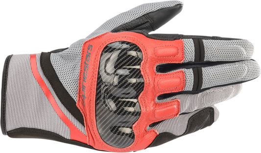 ALPINESTARS Chrome Gloves - Ash Gray/Black/Bright Red - Small 3568721-9203-S