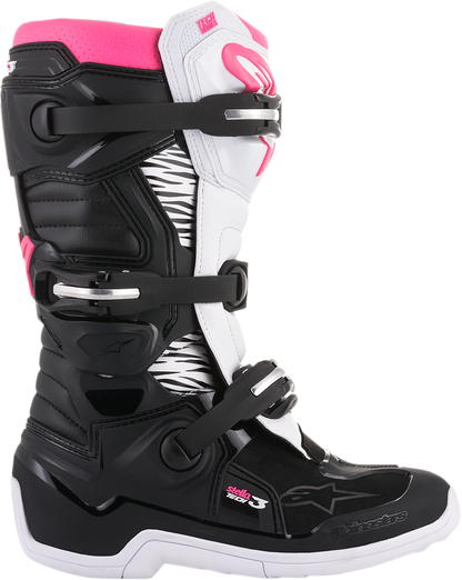 ALPINESTARS Stella Tech 3 Boots - Black/White/Pink - US 8 2013218-130-8