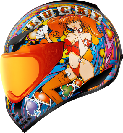 ICON Domain™ Helmet - Lucky Lid 4 - Red - Medium 0101-14953