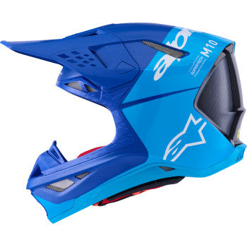 ALPINESTARS Supertech M10 Helmet - Flood - MIPS® - Blue/Black Carbon - Large 8301023-7282-L