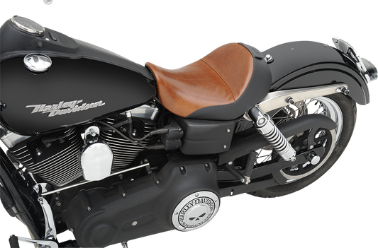 SADDLEMEN Seat - Renegade Lariat Solo - Smooth - Brown - Dyna 806-04-0041B
